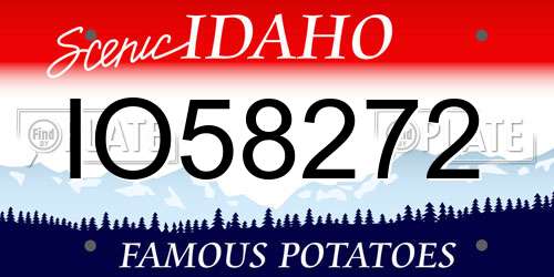 IO58272 Idaho License Plate
