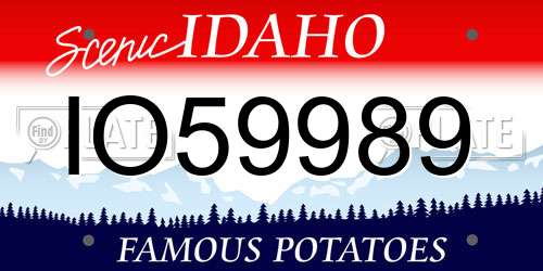 IO59989 Idaho License Plate