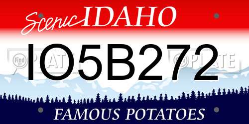 IO5B272 Idaho License Plate