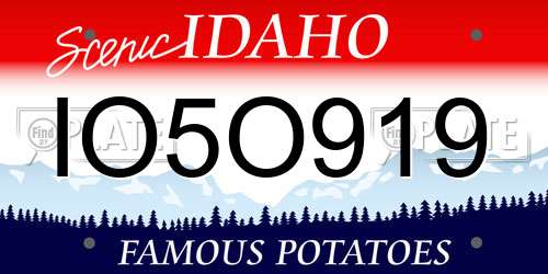 IO5O919 Idaho License Plate