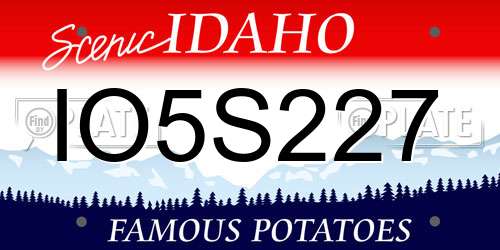 IO5S227 Idaho License Plate