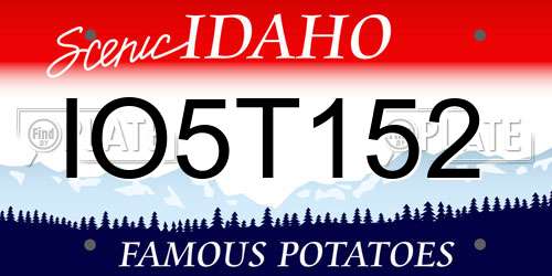 IO5T152 Idaho License Plate