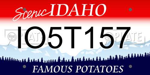 IO5T157 Idaho License Plate