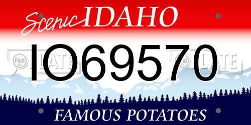 IO69570 Idaho License Plate