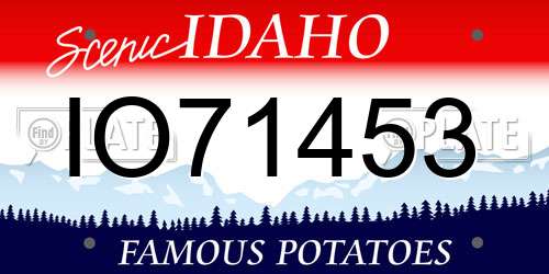 IO71453 Idaho License Plate