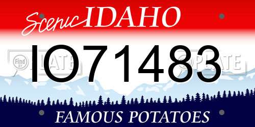 IO71483 Idaho License Plate