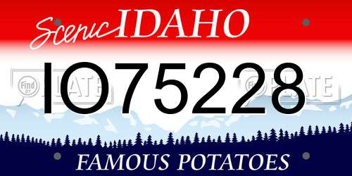 IO75228 Idaho License Plate