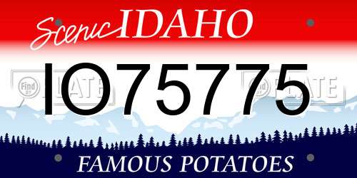 IO75775 Idaho License Plate
