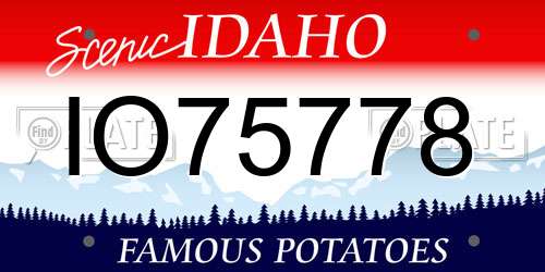 IO75778 Idaho License Plate