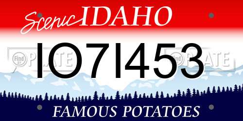 IO7I453 Idaho License Plate