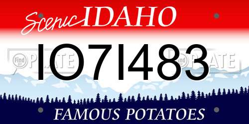 IO7I483 Idaho License Plate
