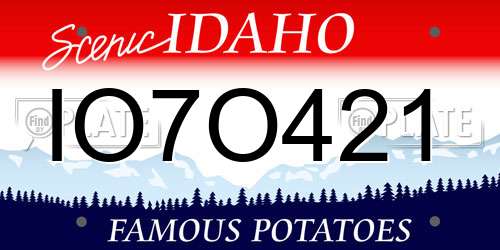 IO7O421 Idaho License Plate