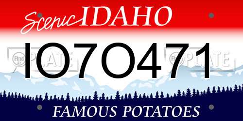 IO7O471 Idaho License Plate