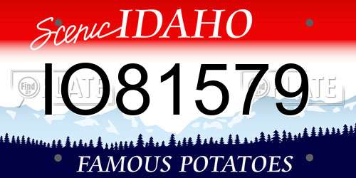 IO81579 Idaho License Plate