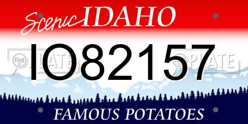 IO82157 Idaho License Plate