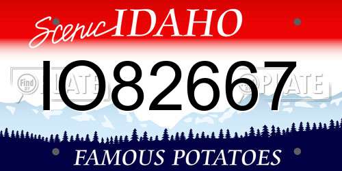 IO82667 Idaho License Plate