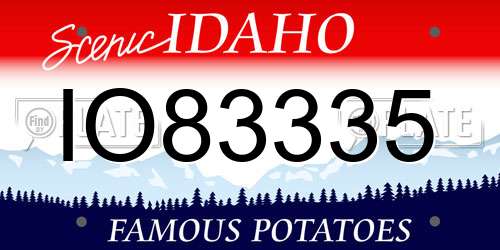 IO83335 Idaho License Plate