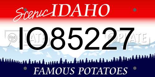 IO85227 Idaho License Plate