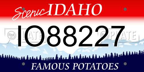 IO88227 Idaho License Plate