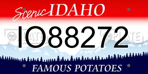 IO88272 Idaho License Plate