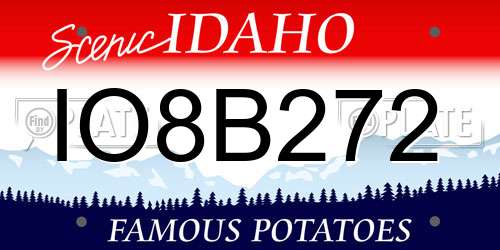 IO8B272 Idaho License Plate
