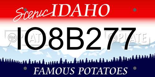 IO8B277 Idaho License Plate
