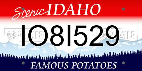 IO8I529 Idaho License Plate