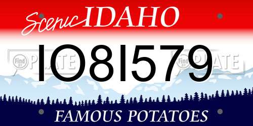 IO8I579 Idaho License Plate