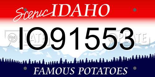 IO91553 Idaho License Plate