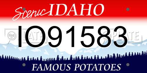 IO91583 Idaho License Plate