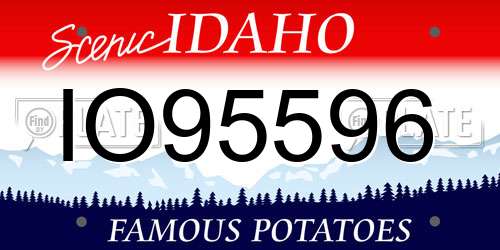 IO95596 Idaho License Plate