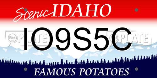 IO9S5C Idaho License Plate