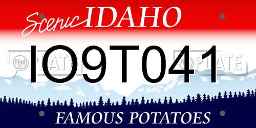 IO9T041 Idaho License Plate