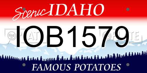 IOB1579 Idaho License Plate