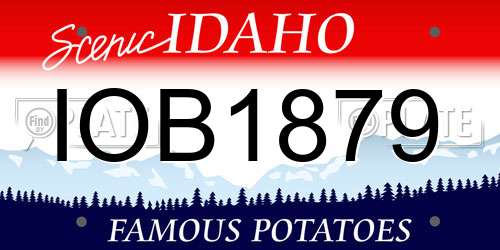 IOB1879 Idaho License Plate
