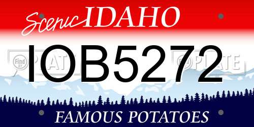 IOB5272 Idaho License Plate