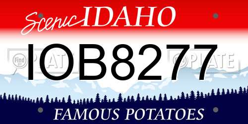IOB8277 Idaho License Plate