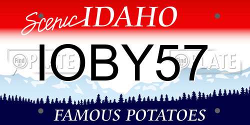 IOBY57 Idaho License Plate