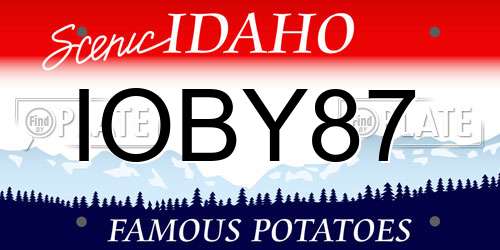 IOBY87 Idaho License Plate