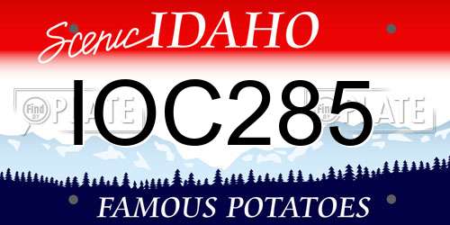 IOC285 Idaho License Plate