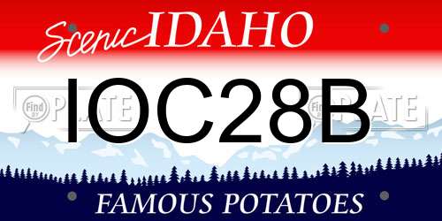 IOC28B Idaho License Plate