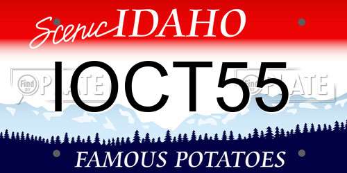 IOCT55 Idaho License Plate