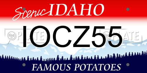 IOCZ55 Idaho License Plate