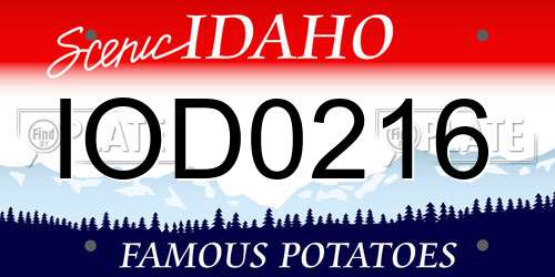 IOD0216 Idaho License Plate