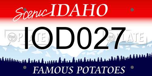 IOD027 Idaho License Plate
