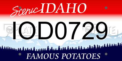 IOD0729 Idaho License Plate