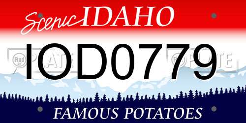IOD0779 Idaho License Plate