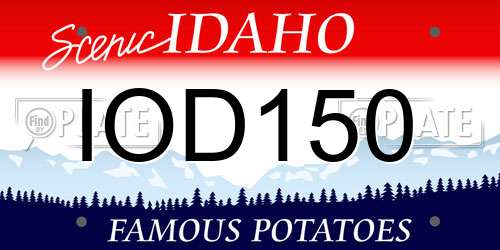 IOD150 Idaho License Plate