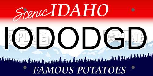 IODODGD Idaho License Plate