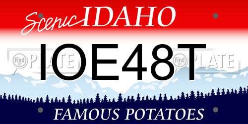 IOE48T Idaho License Plate
